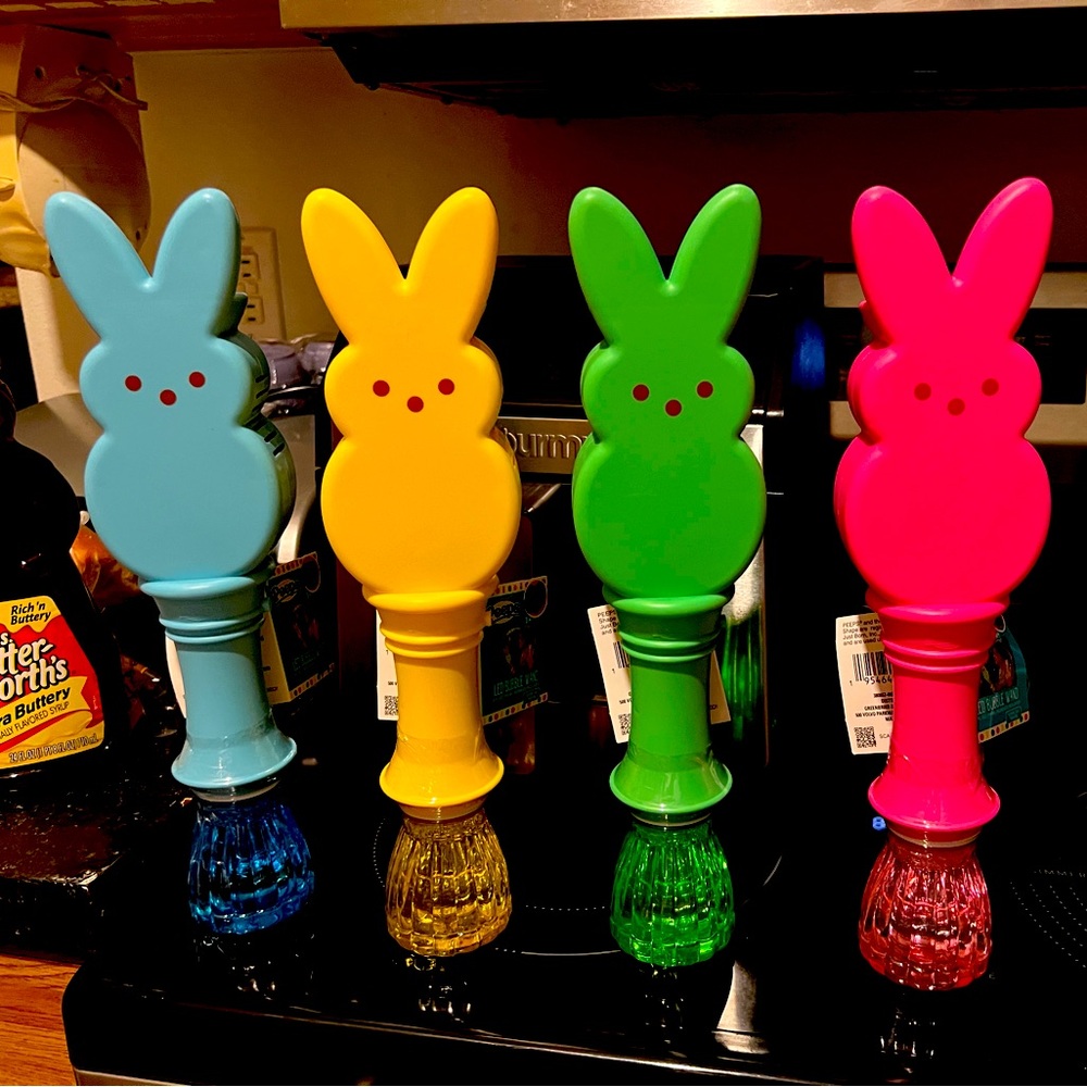 NEW Peeps Bubble Wands Light Up Set of 4